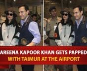 The adorable Taimur Ali Khan was spotted in the airport with his parents as they fly for their New Year Celebrations.