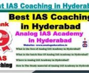 To start, let me mention that all the establishments in Hyderabad. There are many Best IAS Coaching institute in Hyderabad these are- AKS IAS Academy, Analog IAS Academy, Brain Tree IAS Academy, R.C.Reddy IAS Study Circle, The IAS Mentors Hyderabad, CSB IAS Academy, IAS Brain Coaching in Hyderabad, Krishna Pradeep 21st century IAS Academy, Dr. K.S. Rao’s IAS Academy.