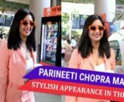 Parineeti Chopra was spotted at Mumbai Airport as she returned in the city after attending Goa FICCI festival. She looked stunning dressed in an orange pantsuit. She also posed with her fans for pictures. The actress completed her outfit with orange glasses. Parineeti was last seen in Jabriya Jodi. She will next be seen in Saina Nehwal&#39;s biopic, The Girl On The Train and Bhuj.