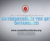 Adalet Bakanlığı - Ceza İnfaz Reformu Kamu Spotu from İnfaz