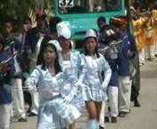 santa ana barili festival parade, cebu, philippines, 2003 - girls in blue doing their routine - video taken by my wife himaya with a sony mini dv camera during a trip there and edited by me with windows movie maker