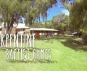 A short video to highlight the good times to be had on Serpentine Baptist Camps.nThere are two camps Juniors (school years 4-7) and Inters (school years 8-10), these camps run twice a year during the school holidays in January and July. There is also a seniors camp planned for the easter long weekend in 2015. If you would like more information or to register visit:n http://www.baptistwa.asn.au/view/camps/upcoming-camps
