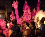 On St. Joseph&#39;s night, many Mardi Gras Indian tribes come out at sunset wearing their suits looking for other tribes to