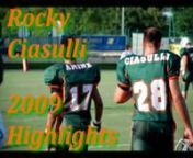 My best plays (catches, interceptions, returns, pass, and running plays) from the 2009 season with the Ancona Dolphins of the Italian Football League.nnCheck out some of my other highlight films:n(All videos prior to 2014 are also available on VIMEO)nn2014 Schwäbisch Hall Unicorns (Germany)n- Season Retrospective: http://youtu.be/4Qm-WYHCYVsn- Abbreviated Defensive Highlights: http://youtu.be/jse7EiFFfRYn- Abbreviated Defensive Highlights (without music): http://youtu.be/WtCkD6sZ5m8n- Abbreviat