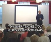 Regression Therapy training video with hypnotherapist Tom Silver. This video will teach you how to conduct a regression therapy session. It includes age regression and past life regression.This video was recorded in London England when Tom Silver was conducting a Scientific Hypnosis Training Course.You will actually see live regression sessions on this video.You will learn about various types of regression therapies to remove emotional traumas or habits and the different types of regressio