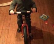 Chiyuu ' s first ride on his like-a-bike from chiyuu