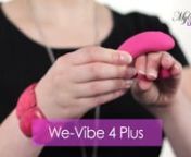 The We-Vibe 4 Plus Vibrator is a dual stimulation vibrator -- stimulating the clitoris and G-spot. This luxury vibrator can also be used during solo play or worn by her during penetration so that both partners . The penis fits inside the the vagina with the toy, causing the inner arm to press against the G-spot for better G-spot stimulation.nnThe 4 Plus can either be controlled by a standard remote control or by a smartphone with a free app. When using a smartphone, the toy can be controlled fro