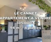 Retrouvez cette annonce sur le site ou sur l&#39;application Maisons et Appartements.nnhttp://www.maisonsetappartements.fr/fr/06/annonce-vente-appartement-le-cannet-1736744.htmlnnRéférence : V18074LCnnAppartement de 94,11 m² à vendre au CANNET (06110). nSitué au CANNET (06110), cet appartement de bon standing offre 4 pièces réparties sur 94,11 m². Il est doté d&#39;une cuisine ouverte et de 3 chambres. Il est aussi pourvu d&#39;une salle de bain et d&#39;un WC.De plus, cet appartement dispose d&#39;une ter