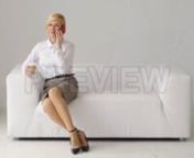 Get 100&#39;s of FREE Video Templates, Music, Footage and More at Motion Array: http://bit.ly/2SITwWM nnnGet this here: https://motionarray.com/stock-video/talking-by-phone-in-lounge-room-149924nnThis stock video shows a confident blonde businesswoman sitting on a white stylish leather sofa. She holds a cup of coffee in her hand. She is on the phone and talks to her friend as she relaxes. Use this clip for related TV and movie projects, fashion videos, music videos, presentations, and more. This sto
