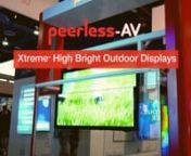 Xtreme High Bright Outdoor Displays shown in three different demo chambers at DSE 2019. Xtreme High Bright Outdoor displays have unmatched capabilities - they are waterproof, dustproof and impact resistant. nnWith an IP68 Rating &amp; a patented Dynamic Thermal TransferTM System, the Xtreme High Bright Display is fully sealed, maintenance-free with no fans, vents or filters, &amp; fully protects against water, dust, moisture &amp; insects.nnThe Xtreme High Bright Display&#39;s robust IK10 Rated, ant