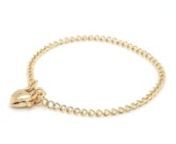 open curb diamond safety padloc bracelet in 9ct gold from 9ct