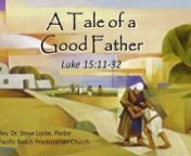 A Tale of a Good Father (Luke 15:11-32)nnWhy would a competent father surrender to his children control over his own economic future? Just one of many questions asked about this parable. Given the social milieu of first century Palestine, this action is unusual. A son would never disrespect his father in this way, demanding money so he can go off and shirk his duty. The father would never be irresponsible and give his son this money. He’s not only jeopardizing his reputation; he’s jeopardizi
