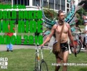 Here is a rider&#39;s view of the World Naked Bike Ride in London UK on 9th June 2018. The protest followed six routes, covering somewhere around 50 miles of London streets. nnThis year there were some unrelated protests and counter protests in London. These became confrontational and violent, resulting in injuries to 5 police officers. The WNBR marshals were monitoring the blockages and steering the ride around the problem areas, which meant that we missed out on some of our favourite locations lik