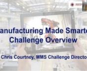 A recording of the briefing event looking at the competition criteria, eligibility and application process for the ISCF Manufacturing Made Smarter: Supply Chain Competition. nnCompetition details can be found here: https://apply-for-innovation-funding.service.gov.uk/competition/658/overviewnn0:00 - 3:40 Introduction &amp; Welcome, Chris Needham, MMS Innovation Lead, Innovate UKnn3:40 - 14:16 Manufacturing Made Smarter Challenge Overview. Chris Courtney, MMS Challenge Director.nn14:16 - 39:00