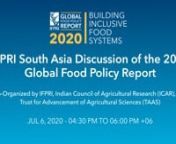 Co-Organized by IFPRI, Indian Council of Agricultural Research (ICAR), and Trust for Advancement of Agricultural Sciences (TAAS)