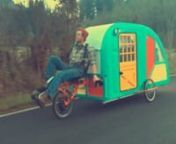 More photos of its travels @ Instagram: singular_rr#bikelife #snailhouse #bicyclecaravan #trikehouse #trikecamper #tricycleshelterpedal house. sidewalk hotel. follow the sun. live like a refugee. camp anywhere. soylent lifestyle. buskers mansion.Live differently. nnSpecs: n-weight: 55kgn-3 season camper with insulated wallsn-current model has a 1000watt mid-drive motor on the frontn-top speed flat ground, one person + gear: 21mphn-top downhill stable speed: 43mph n-reservoir of 3x 48v extr