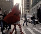 Model Andreea Diaconu plays Santa on the streets of New York with the season’s most delightful gifts.