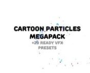 This pack contains 100 animations, that will add a lot of emotion and moving colourful particles to your motion design and video pieces. It fits different styles but requires no plugins (everything easily adjusts with Tint, Hue and Glow).nnView, rate this item and music info here:nhttp://videohive.net/item/cartoon-particles-megapack/16467247?ref=ace0fredspadesnn It contains toon elements of different character:nLightnings (Electricity)nWater (Fluid Splashes and bubbles)nParticles (bouncing and f