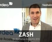 Testimonial given by Daniel from Zash, after participating in the Nordea Startup Accelerator powered by Nestholma, in 2016.