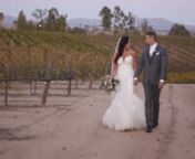 Breana and Chris’s spectacular Villa de Amore Wedding Video took place during a beautiful December day in Temecula. Breana and Chris chose the perfect venue to celebrate with family and friends. Villa de Amore is intimate, natural, romantic and full of details around every corner. The vineyards, gardens, chandeliers, and Mediterranean architecture were the perfect backdrop for this vineyard wedding.nnWhen we first arrived, we found their wedding venue perched on a hilltop surrounded by the vin