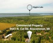 Ideal building and location for your business plans! Gorgeous custom built, and on 2 acres, will give ample space for anything you may have in mind. Great location just minutes from I-75, Roscommon, and Higgins Lake and less than 20 minutes from both Grayling and Houghton Lake. The large parking lot, huge 40x40 garage with 10x8 and 6x10 overhead doors and infrared heat, and ideal floor plan inside all make this property truly ready for your business dreams. The grand entry with stunning gas log