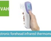 Electronic forehead infrared thermometernproduce code: FT3010nnormal operating conditions: ntemperature: 16℃~ 40℃nrelative humidity(RH): 15%~95%n860~1060hPanPower supply: DC3V (2xAA LR6)nTransport condition and storage:nAmbient temperature: -20℃~50℃nrelative humidity(RH): 15%~95%n860~1060hPanDimension: 90mm x 43mm x 148mm (LxWxH)nNet weight: 100g (not including the batteries)nDisplayed temperature range: nbody temperature: 22.0~43℃ (71.6~109.4℉)nsu