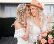 Lauren & Taylor's Living Coral Boho Inspired Elopement at Wild Roots from samesex