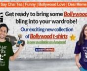 Get ready to bring some Bollywood bling into your wardrobe! Our exciting nnew collection of Bollywood t-shirts is now available on Amazon! nhttps://a.co/d/4TnKNyGnnAre you a hardcore Bollywood fan that can’t live without your cup of chai? nnLook no further than the delightful tee! Featuring the humorous phrase n“If You Say Chai Tea I&#39;ll Give You a Thappad Slap,” this gift brings na witty twist to your favorite ritual.nn&#39;If You Say Chai Tea, I Will Give You A Thappad Slap&#39; funny Typography