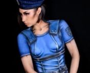 Jill Valentine Resident Evil: body paint cosplay from jill valentine resident evil