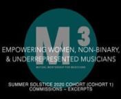 Created by co-founders Jen Shyu and Sara Serpa, M³ is a think tank for new ways to connect, collaborate, support, create, and empower women and non-binary musicians and those of other historically underrepresented gender identities in intersection with race, sexuality, or ability across generations in the US and worldwide. More information: https://mutualmentorshipformusicians.org/nnHighlights from the following artists from our first 4 Cohorts: (See full versions accessible from our website: h