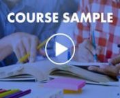 This short video provides you with a preview of the online course&#39;s layout.