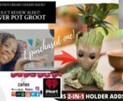 Oh my gosh this planter is so cute! the Groot planter is so adorable you have to get it. I just purchased mine and it&#39;s so cute when I get it I&#39;m going to do another review. so I&#39;m just going to say that this planter is the cutest thing I&#39;ve seen as far as planters are concerned and I love plants as you already know and if you don&#39;t know now you know.n The Groot planter is kid-friendly, it&#39;s small so it can fit on your desk or on a small area, and it&#39;s just the cutest thing to look at. I&#39;m sorry