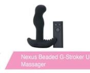 https://www.pinkcherry.ca/products/nexus-beaded-g-stroker-unisex-massager (PinkCherry USA)nhttps://www.pinkcherry.com/products/nexus-beaded-g-stroker-unisex-massager (PinkCherry Canada) nnFocusing lots of vibration as well as its sweetly swollen tip to the P-spot OR G-spot (depending on which of those two inner erogenous zones you or your partner happens to own), Nexus&#39;s inventive unisex Beaded G-Stroker vibe takes full advantage of a totally unique massaging bead and 27 possible stimulation fun