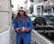 Clara Nebinger (diplômée Dnsep 2020), artiste peintre. Film réalisé par Justine Plouchart, étudiante en 2e année, janvier 2022. nnFilm de la collection
