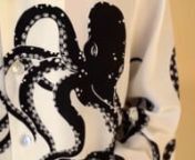 Olivia-von-Halle-Casablanca-Seppia-Crepe-de-Chine-Silk-Pyjama-Set-White-Octopus-Print-SS2220 from olivia ss