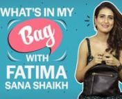 Fatima Sana Shaikh has proved that she is a powerhouse of talent. On her birthday today, the Dangal girl gave us a sneak peak into her cute bag. She revealed the three people she would carry with her in the bag and three things that are must in her bag. The gorgeous lady also shared with us the name of this very interesting person with whom she wants to swap her bag with.Well, watch the video and find out what&#39;s there in Fatima&#39;s bag!