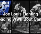 Stock Footage Link: https://www.buyoutfootage.com/pages/titles/pd_dc_014.phpnJoe Louis – Max Schmeling boxing match on June 22, 1938 in Yankee Stadium, New York City. Joe Louis won the fight by a technical knockout. Joe Louis leading boot camp inductees in WWII.