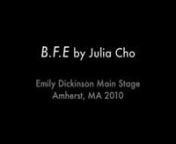 BFE written by Julia Cho nSummary: Cute blondes are being kidnapped by a serial killer from Panny&#39;s strip mall-covered suburban town,nbut the insecure fourteen-year-old, whose mother thinks the perfect birthday gift is plastic surgery, is morenconcerned with surviving adolescence.nnDescription: This piece filled the scene transition immediately after the heroine is kidnapped. It featured thenunedited introduction of Frank Sinatra&#39;s