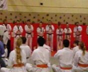 First Dans!nnMy speech got cut off a little in the beginning- I had thanked Master Pak (and told him how excited I was to wear his name on my belt), the black belts, and I was in the middle of thanking the colored belts.