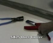 The Merry SX25 duct cutter is made in Japan and is ideal for cutting cable duct and leaves a professional finish to the duct edge.nnWhen using the Merry duct cutter, the user will save time as there is no small particle mess when using the SX25 cutter.nnSX25 has a hardened steel blade with an aluminium body. The SX25 can cut plastic duct of up to 80mm in width and can cut flat and wide cable protector.nnThe DK65 duct cutter is ideal for cutting the teeth of the duct and provides a professional f