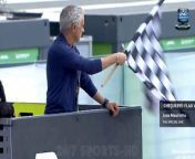 Jose Mourinho, the former Real Madrid, Manchester United, and Chelsea boss made a notable appearance at the MotoGP event in Portugal.&#60;br/&#62;&#60;br/&#62;The former boss stole the show after being invited to wave the checkered flag at the finish line for Sunday&#39;s Portuguese Grand Prix.&#60;br/&#62;&#60;br/&#62;Alongside the highly decorated manager, winning driver Jorge Martin celebrated in style, hitting Cristiano Ronaldo&#39;s iconic &#39;SIU&#39; celebration after crossing the line.&#60;br/&#62;&#60;br/&#62;Gracing the MotoGP paddock for the first time, Mourinho was recently spotted at Anthony Joshua&#39;s impressive second-round knockout victory over Francis Ngannou in Saudi Arabia&#60;br/&#62;&#60;br/&#62;Dubbed &#39;The Special One&#39;, Mourinho has been without a managerial position for over two months following his departure from Roma. &#60;br/&#62;&#60;br/&#62;Fans were quick to notice the Portuguese boss&#39; appearance, enjoying the sporting crossover. &#60;br/&#62;&#60;br/&#62;&#39;From boxing to this! Mourinho is living the life&#39; one user wrote. &#60;br/&#62;&#60;br/&#62;&#39;Man is enjoying his time off&#39; another added. &#60;br/&#62;&#60;br/&#62;&#39;HE DR0PS THE GOAT CELEBRATION&#39; a third posted, enjoying Martin&#39;s finish-line celebration.&#60;br/&#62;&#60;br/&#62;It was Pramac Racing driver Jorge Martin who clinched the top spot at the Algarve International Circuit on Sunday.&#60;br/&#62;&#60;br/&#62;Speaking to MotoGP before the race, Mourinho expressed his admiration for motorsports, admitting: &#39;I watch a lot of Formula One. This is my first time here. &#60;br/&#62;&#60;br/&#62;&#39;I am connected by passion and by friends. I have friends in MotoGP. I have a passion for it. I watch it regularly.&#39;