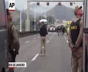 Brazilian authorities say an armed man who took dozens of hostages on a bus in Rio de Janeiro was shot dead by police following a four-hour standoff on Tuesday.