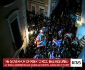 Puerto Rico Governor Ricardo Rosselló announced Wednesday night that he would resign, effective August 2. The announcement came after a day of chaos in the government in San Juan and more protests.