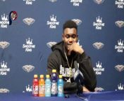 Zion Williamson - Rockets at Pelicans Postgame Interview, 2/22