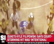 Following Wake Forest&#39;s 83-79 upset over #8 Duke, Demon Deacon fans stormed the court in celebration. In the chaos of the moment, Duke star Kyle Filipowski was injured on the court and needed to be helped into the locker room. Filipowski claims the hit by Wake Forest fans was intentional.