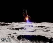 Intuitive Machines&#39; Nova-C lander on the moon in this IM-1 mission animation. &#60;br/&#62;&#60;br/&#62;Credit: Space.com &#124; animation courtesy: Intuitive Machines &#124; edited by Steve Spaleta]&#60;br/&#62;Music: Echolocation by Laura Platt / courtesy of Epidemic Sound