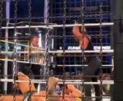 AJ styles attack LA knight during the Men&#39;s 2024 WWE Elimination Chamber match