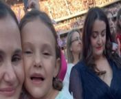 In this video, a mother and daughter duo are captured in a moment of sheer joy as they attend Taylor Swift&#39;s Era Tour in Melbourne. Their excitement is palpable, with delighted screams and tears of happiness filling the air. This heartwarming display showcases their deep connection to Swift&#39;s music and the special bond they share as fans. The video captures not just a concert experience, but a cherished memory that they will likely treasure for years to come. It&#39;s a testament to the power of music to bring people together and evoke strong emotions, creating moments of pure happiness and fangirling that transcend age boundaries.&#60;br/&#62;Location: Melbourne, MCG&#60;br/&#62;WooGlobe Ref : WGA927406&#60;br/&#62;For licensing and to use this video, please email licensing@wooglobe.com