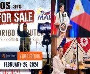 Today on Rappler – the latest news in the Philippines and around the world:&#60;br/&#62;- From ‘drug addict’ to ‘dignified’: Duterte softens tone toward Marcos in Cebu rally&#60;br/&#62;- Marcos gov&#39;t offers muted celebration of EDSA People Power&#39;s 38th anniversary&#60;br/&#62;- Senior citizens aged 80 and up get cash gifts too under expanded law&#60;br/&#62;- ‘Oppenheimer’ claims top SAG award on way to the Oscars&#60;br/&#62;- Mariel Rodriguez apologizes over controversial ‘gluta’ photo in Senate, says it’s vitamin C&#60;br/&#62;&#60;br/&#62;https://www.rappler.com/video/daily-wrap/february-26-2024/