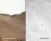 The Ingenuity helicopter on Mars flew for the 59th time. &#60;br/&#62;See views of the flight from the Perseverance rover and Ingenuity cameras. &#60;br/&#62;&#60;br/&#62;Credit: NASA/JPL-Caltech&#60;br/&#62;Music: Quest for the Skies by Christoffer Moe Ditlevsen / courtesy of Epidemic Sound